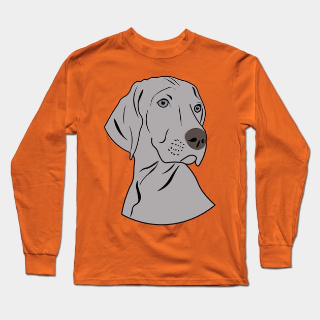 Weimaraner Dog Puppy Love Long Sleeve T-Shirt by charlescheshire